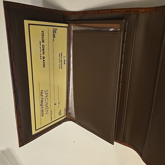 Dooney & Bourke Brown Crocodile Embossed Wallet - Picture 11 of 16